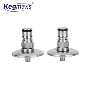 Kegmaxs Keg Posts Parts Keg Ball Lock Post 304 Stainless Steel Homebrew Keg 1.5" Tri Clamp To Ball Lock Post Adapter Brewing