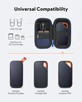 Прочный чехол для SanDisk Extreme/SanDisk PRO 1TB 2TB 4TB 500GB / портативного SSD-накопителя Passport, защитный дорожный чехол-сумка для хранения