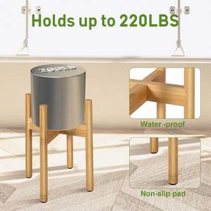 Soporte ecológico para <span class=keywords><strong>plantas</strong></span> de bambú, diseño Medieval-moderno, para uso doméstico en jardín interior/<span class=keywords><strong>exterior</strong></span>, capacidad de 220 libras, paquete de soporte para <span class=keywords><strong>plantas</strong></span> - Product Image 2