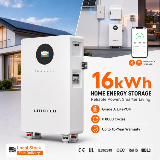 Smart BMS CAN RS485 Wall Mounted 51.2V 200Ah 300Ah 10kWh 15kWh 20kWh Home Solar Energy Storage Long Life 20kWh Lithium Battery