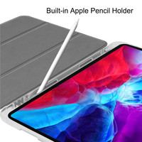 Étui arrière fin et transparent en TPU pour iPad Pro 12,9 pouces avec emplacement pour stylet, design personnalisé, anti-chute, multi-angles