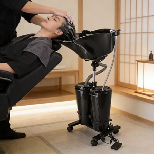 Tazón de champú <span class=keywords><strong>portátil</strong></span> de plástico más vendido con dos tanques de agua de 10L Ducha Ruedas rodantes de energía de agua Salón de belleza Fregadero de lavado de cabello - Product Image 6