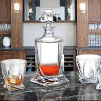 Mini bouteilles de vin vides de 500ml 700ml 750ml bouteille en verre pour liqueur de vodka tequila rhum au design unique