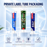 Tubes de dentifrice laminés ABL mats 100 ml, emballage vide en aluminium et plastique, bouchon à vis, impression UV, logo personnalisé