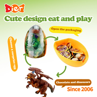 Bonbons en gros personnalisés sous marque privée, dinosaures pour jouets œuf, bonbons halal de qualité supérieure, chocolat composé, confiture, noix, biscuits, bonbons en coupelles pour enfants