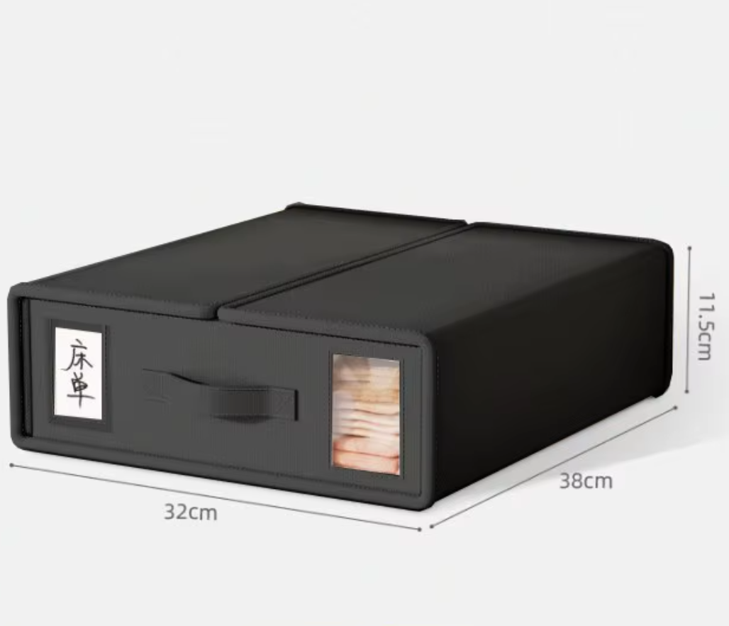 Negro puro (tela no tejida) con cremallera.