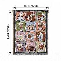 Housse de canapé modulable en jacquard tissé, mélange polyester-coton, motif dessin animé à pompons, décorative, anti-boulochage