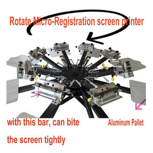 마이크로 등록 로터리 스크린 프린터가있는 8 색 8 역 티셔츠 실크 스크린 인쇄기 - Product Image 5