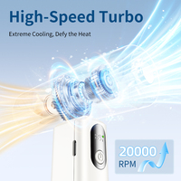 Nouveau Ventilateur Portable Mini Turbine Haute Vitesse 2026, Rechargeable, Moteur Sans Balais, 199 Vitesses avec Lumière, pour Voiture et Usage Domestique