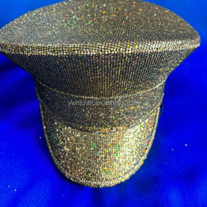 Chapeau HLC Paillettes Violet Vert Argent pour Carnaval Mardi Gras Défilé Fête Festival Rave Tenue Disco Danse Décoration - Product Image 4