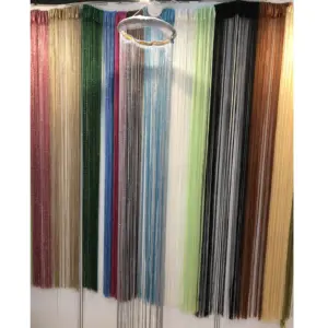 Wedding ceiling decoration modern spaghetti rayon string curtain for doorway divider