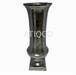 Florero de níquel de aluminio de estilo industrial para decoración de jardín Diseño de jarrón de piso - Product Image 4