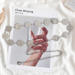 Ouro Metal Link <span class=keywords><strong>Chain</strong></span> Belt para Mulheres Cintura Correntes Chunky Grosso Cadeia Belt para Vestidos Jeans - Product Image 5