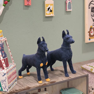 Figura de <span class=keywords><strong>perro</strong></span> de peluche realista hecha a mano, tamaño pequeño, sin relleno, modelo de <span class=keywords><strong>cachorro</strong></span> de piel sintética para decoración del hogar y regalo para amantes de las mascotas - Product Image 5