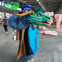 Marionnette de dragon occidental réaliste sur épaule, idéale pour les attractions de parcs à thème