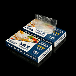 Disposable Plastic Gloves 100 Pcs Thickened Transparent PE Film For Kitchen Food Catering Hygiene Hairdressing Commercial Use - Product Image 3