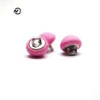 Boutons en plastique ABS demi-sphériques noirs avec dos recouvert pour costumes Tang et Cheongsam