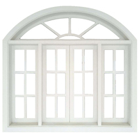 Ventana Corredera de PVC/UPVC de Diseño Simple, Ventanas de Arco Semicircular con Parte Superior Arqueada