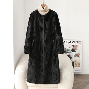 <span class=keywords><strong>Cappotto</strong></span> in Vera Pelle di Agnello Shearling all'Ingrosso, Antivento, da <span class=keywords><strong>Donna</strong></span>, in Vera Lana con <span class=keywords><strong>Collo</strong></span> a O - Product Image 4
