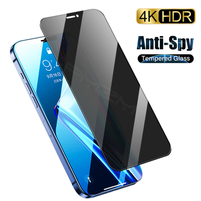 Anti Spy Tempered Glass for iPhone XR 11 12 13 Pro XS Max Screen Protector Privacy Film Anti Peeping for iPhone 6 7 8 Plus SE