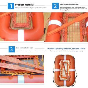 نوفوروي عوامة نجاة برتقالية محمولة عالية الطفو لـ 10 أشخاص، منتج أمان مائي من الفوم - Product Image 2
