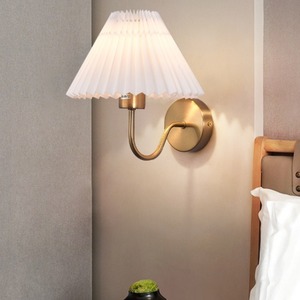 Modern Minimalist Nordic Style Wall <b>Lamp</b> for Bedroom Bedside Living Room Staircase Hallway Balcony <b>Study</b> Pleated Design - Product Image 1