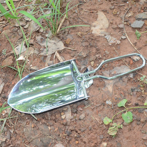 Mini pelle pliante en acier inoxydable, outil de jardinage compact pour l'extérieur, couleur noir, vert, argent, pliable, portable, multifonction - Product Image 2