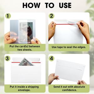 Enveloppes d'expédition pour cartes à collectionner personnalisées de 7 x 4,35 pouces, enveloppes d'expédition autocollantes, adaptées aux protège-cartes rigides pour cartes sportives - Product Image 4