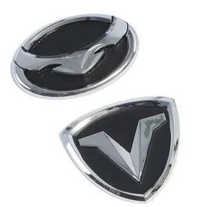 2023 pegatinas de cuerpo de ABS personalizadas cubierta emblema redondo insignia impermeable duradero coche edición negra insignia