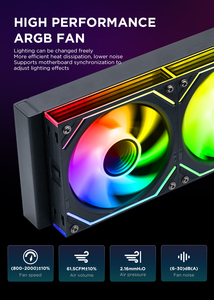Asiahorse Vente en Gros Refroidisseur Liquide AIO ARGB <span class=keywords><strong>PWM</strong></span> 360 mm Éclairage RGB Refroidisseur Liquide <span class=keywords><strong>CPU</strong></span> Watercooling pour PC - Product Image 4