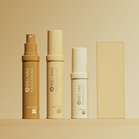 Livraison rapide, flacon pompe sans air en plastique rond rose, finition mate givrée, emballage pour crème de soin de la peau, utilisation cosmétique
