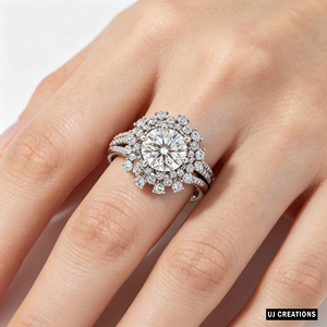 Personnalisé S925 | 10K | 14K | Bague de mariage en or massif 18 carats avec diamant rond brillant de 1,00 carat cultivé en laboratoire, qualité VVS-VS - Product Image 6