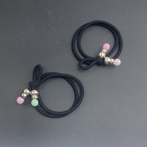 Élastique à cheveux double brin épaissi avec perles, diamètre 5,5 cm, pour usage quotidien, élastique pour femmes - Product Image 3