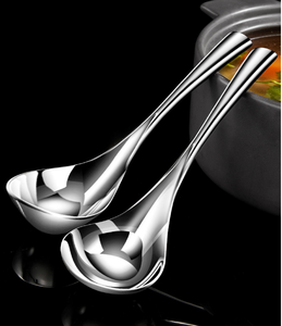 Cuchara Grande para Sopa DFS02 Personalizada, de Acero Inoxidable SUS 304, Diseño Creativo Chino, para el Hogar, con Mango Largo y Grueso - Product Image 5