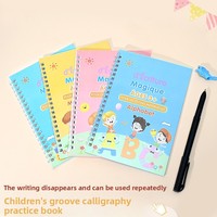 Cahier de traçage magique réutilisable personnalisé pour la calligraphie, cahier de pratique de l'écriture à rainures promotionnel pour l'éducation précoce