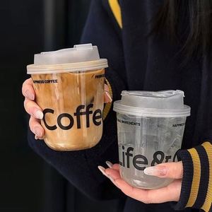 Gobelet à thé au lait Boba jetable en PP en forme de U de 90 mm avec logo personnalisé imprimé, pour boissons chaudes/froides, tailles 500 ml/700 ml, impression sérigraphique - Product Image 5
