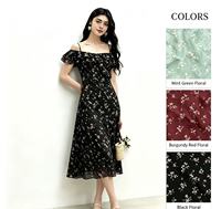 Robe décontractée asymétrique multicolore d'été, unique, imprimée, amincissante, en mousseline, pour femme, vente en gros