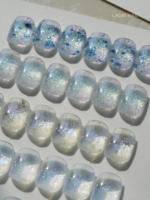 Lot de Gels Ongles Blancs Effet Diamant Broyé en Gros, 24 Couleurs, 12ml, Sans HEMA, Végan, UV LED, Soak Off, Bouteille Marque Privée, DIY Designer