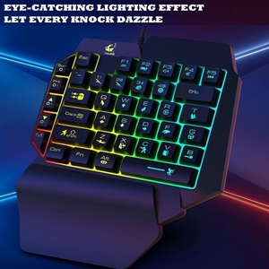 <span class=keywords><strong>Tastiera</strong></span> Meccanica Mini Impermeabile Free Wolf K15 con Retroilluminazione RGB <span class=keywords><strong>per</strong></span> Gaming con Una Sola Mano - Product Image 3