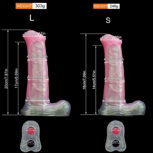 YOCY Funda de silicona líquida reutilizable con forma de pene de caballo de fantasía, anillo para el pene, funda de alargamiento, funda de dildo de caballo para hombre 18+ - Product Image 6