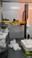 Ouvre-sacs 4 axes pour traitement de l'eau PAC/PAM, bras robotisé, 25 kg/sac, 100 sacs/h, collecte automatique des déchets, PLC, trémie en acier inoxydable, commande à distance