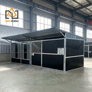 Équipement d'extérieur portable, écuries modulaires pour chevaux, panneaux <span class=keywords><strong>de</strong></span> box, abri, toit pour bétail, acier <span class=keywords><strong>de</strong></span> luxe, garantie 1,5 an - Product Image 1