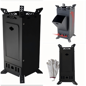 Réchaud de camping portable en acier au carbone léger pour la randonnée et la survie en plein air - Product Image 4