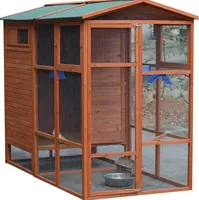 Grande cage à oiseaux élégante, volière extérieure durable et imperméable en bois pour pigeons et oiseaux