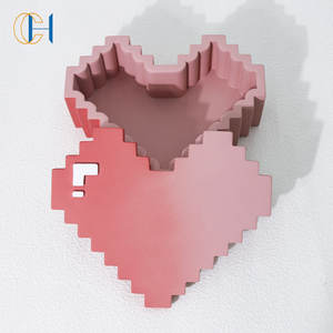 جرة شمع الصويا على شكل قلب خرسانية لتزيين المنزل هدية عطر مبشرة لحفل الزفاف في عيد الحب - Product Image 5