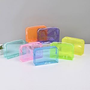Women Bulk Makeup Pouch <b>Bag</b> Transparent Pvc Waterproof Travel <b>Toiletry</b> <b>Bags</b> Plastic <b>Clear</b> Zipper Cosmetic - Product Image 1