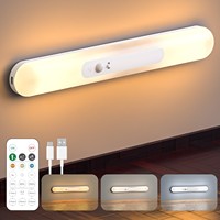 Bande lumineuse LED à détecteur de mouvement, dimmable, super lumineuse, rechargeable par USB, sans fil, à coller, veilleuse pour escaliers, marches, placard