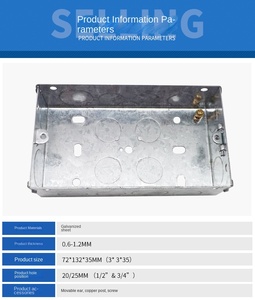 Châu Âu Nhà Thông Minh 1 + 1 tường chuyển đổi điện 2 Gang Kim Loại ổ cắm trường hợp Thông tư bao vây thiết bị điện tử Thùng dụng cụ - Product Image 3