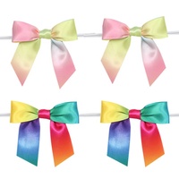 Noeuds de ruban pré-noués avec attaches métalliques pour emballage cadeau, bouteilles cosmétiques, cadeaux de fête, décoration de mariage et de festival, vente en gros