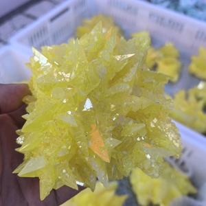 Cristaux de <span class=keywords><strong>soufre</strong></span> jaunes naturels de haute qualité, spécimen de roche minérale de quartz, cluster de cristaux de <span class=keywords><strong>soufre</strong></span> pour la décoration - Product Image 2